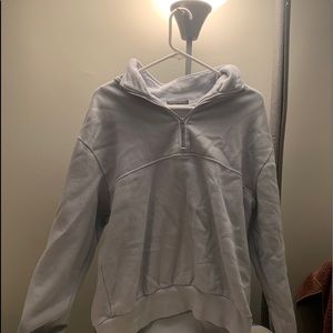 brandy melville baby blue quarter zip